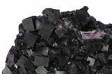 Dark Purple Cubic Fluorite Crystal Cluster - China #149297-1